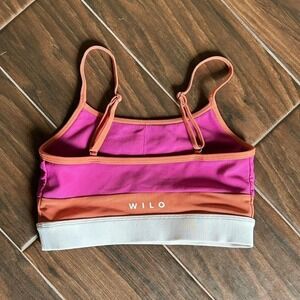 Wilo The Label Strappy Ribbed sports bra Small Padded Colorblock   XS